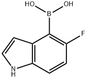 (5-fluoro-1H-indol-4-yl)boronic acid 구조식 이미지