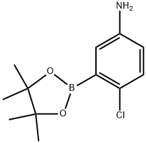 4-chloro-3-(4,4,5,5-tetramethyl-1,3,2-dioxaborolan-2-yl)benzenamine Structure