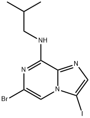 6-bromo-3-iodo-N-isobutylimidazo[1,2-a]pyrazin-8-amine 구조식 이미지