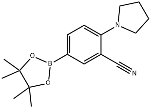 3-Cyano-4-pyrrolidinophenylboronic acid pinacol ester Structure