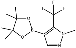 1-methyl-4-(4,4,5,5-tetramethyl-1,3,2-dioxaborolan-2-yl)-5-(trifluoromethyl)-1H-pyrazole Structure