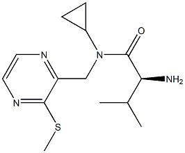 (S)-2-Amino-N-cyclopropyl-3-methyl-N-(3-methylsulfanyl-pyrazin-2-ylmethyl)-butyramide Structure