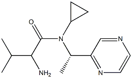 (S)-2-Amino-N-cyclopropyl-3-methyl-N-(1-pyrazin-2-yl-ethyl)-butyramide Structure