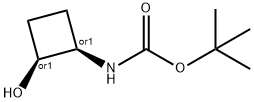 tert-butyl cis-2-hydroxycyclobutylcarbamate Structure