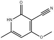 3-Pyridinecarbonitrile, 1,2-dihydro-4-methoxy-6-methyl-2-oxo- Structure