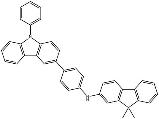 9,9-dimethyl-N-[4-(9-phenyl-9H-carbazole-3-yl)phenyl]-9H-fluoren-2-amine 구조식 이미지