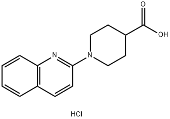 1-(quinolin-2-yl)piperidine-4-carboxylic acid hydrochloride Structure