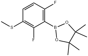 2,6-Difluoro-3-(methylthio)phenylboronic acid pinacol ester Structure