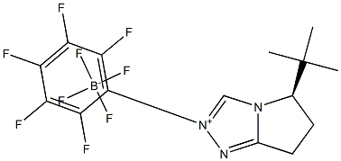 (5R)-5-(1,1-dimethylethyl)-6,7-dihydro-2-(2,3,4,5,6-pentafluorophenyl)-5H-Pyrrolo[2,1-c]-1,2,4-triazolium tetrafluoroborate Structure