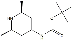 tert-butyl ((2S,6S)-2,6-dimethylpiperidin-4-yl)carbamate 구조식 이미지