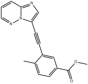 methyl 3-(2-(imidazo[1,2-b]pyridazin-3-yl)ethynyl)-4-methylbenzoate 구조식 이미지