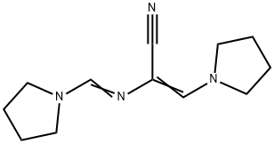 (E)-3-(pyrrolidin-1-yl)-2-((E)-(pyrrolidin-1-ylmethylene)amino)acrylonitrile Structure