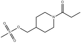 Methanesulfonic Acid 1-Propionyl-Piperidin-4-Ylmethyl Ester 구조식 이미지