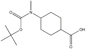 4-(Tert-Butoxycarbonyl-Methyl-Amino)-Cyclohexanecarboxylic Acid 구조식 이미지
