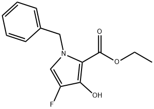 4-FLUORO-3-HYDROXY-1-BENZYL-1H-PYRROLE-2-CARBOXYLATE ETHYL ESTER Structure