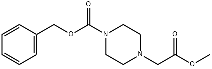 benzyl 4-(2-methoxy-2-oxoethyl)piperazine-1-carboxylate 구조식 이미지