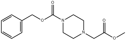 benzyl 4-(2-methoxy-2-oxoethyl)piperazine-1-carboxylate Structure