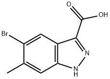 5-Bromo-6-methyl-1H-indazole-3-carboxylic acid Structure