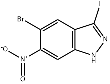 5-Bromo-3-iodo-6-nitro-1H-indazole 구조식 이미지