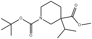 3-(1-methylethyl)-1,3-Piperidinedicarboxylic acid 1-(1,1-dimethylethyl) 3-methyl ester Structure