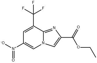 6-Nitro-8-trifluoromethyl-imidazo[1,2-a]pyridine-2-carboxylic acid ethyl ester Structure