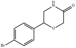 6-(4-bromophenyl)-3-morpholinone 구조식 이미지