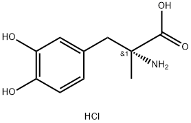 (R)-2-amino-3-(3,4-dihydroxyphenyl)-2-methylpropanoic acid 구조식 이미지