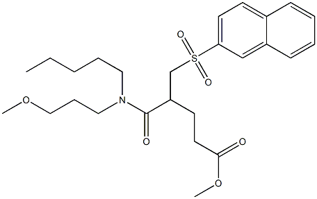 methyl 5-((3-methoxypropyl)(pentyl)amino)-4-((naphthalen-2-ylsulfonyl)methyl)-5-oxopentanoate(WXG02214) 구조식 이미지