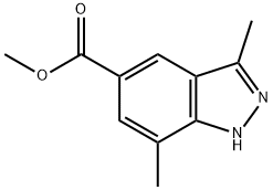 Methyl 3,7-dimethyl-1H-indazole-5-carboxylate 구조식 이미지