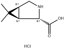 (1R,2S,5S)-6,6-DIMETHYL-3-AZABICYCLO[3.1.0]HEXANE-2-CARBOXYLIC ACID HCL Structure