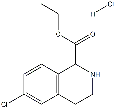 Ethyl 6-chloro-1,2,3,4-tetrahydro-isoquinoline-1-carboxylate hydrochloride Structure