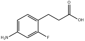 3-(4-Amino-2-fluoro-phenyl)-propionic acid 구조식 이미지