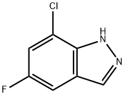 7-클로로-5-플루오로-1H-인다졸 구조식 이미지