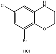 8-Bromo-6-chloro-3,4-dihydro-2H-benzo[1,4]oxazine hydrochloride 구조식 이미지