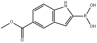 5-Methoxycarbonyl-1H-indole-2-boronic acid 구조식 이미지