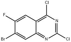 2,4-dichloro-6-fluoro-7-bromoquinazoline 구조식 이미지