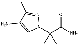 2-(4-amino-3-methyl-1H-pyrazol-1-yl)-2-methylpropanamide 구조식 이미지
