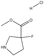 Methyl 3-Fluoropyrrolidine-3-Carboxylate Hydrochloride 구조식 이미지