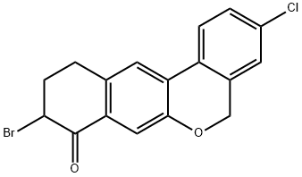 9-Bromo-3-chloro-10,11-dihydro-5H-benzo[d]naphtho[2,3-b]pyran-8(9H)-one Structure