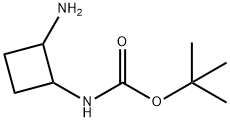 tert-butyl N-(2-aminocyclobutyl)carbamate Structure