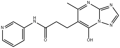 3-(7-hydroxy-5-methyl-[1,2,4]triazolo[1,5-a]pyrimidin-6-yl)-N-(pyridin-3-yl)propanamide 구조식 이미지