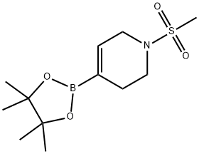 1,2,3,6-tetrahydro-1-(methylsulfonyl)-4-(4,4,5,5-tetramethyl-1,3,2-dioxaborolan-2-yl)pyridine 구조식 이미지