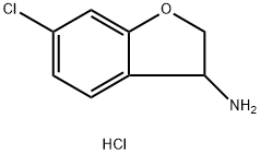 6-Chloro-2,3-dihydro-benzofuran-3-ylamine hydrochloride Structure