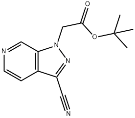 tert-butyl2-(3-cyano-1H-pyrazolo[3,4-c]pyridin-1-yl)acetate 구조식 이미지