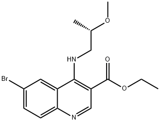 ethyl 6-bromo-4-[[(2S)-2-methoxypropyl]amino]quinoline-3-carboxylic acid Structure