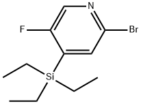 2-브로모-5-플루오로-4-(트리에틸실릴)피리딘 구조식 이미지