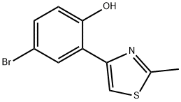 4-Bromo-2-(2-methylthiazol-4-yl)phenol 구조식 이미지