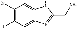 (5-bromo-6-fluoro-1H-1,3-benzodiazol-2-yl)methanamine Structure