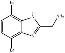 (4,7-dibromo-1H-1,3-benzodiazol-2-yl)methanamine Structure