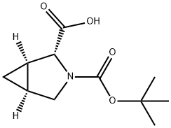 (1R,2R,5S)-3-(tert-Butoxycarbonyl)-3-azabicyclo[3.1.0]hexane-2-carboxylic acid Structure